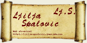 Ljilja Spalović vizit kartica